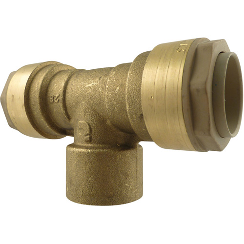 Raccord de tuyau d'air en T Quickline, Laiton, 1/2" Sidevic Inc.