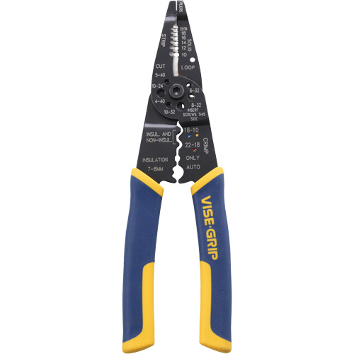 Wire Stripper/Crimper/Cutter Multi-Tool, 8-1/2" L, 10 - 22 AWG Sidevic Inc.