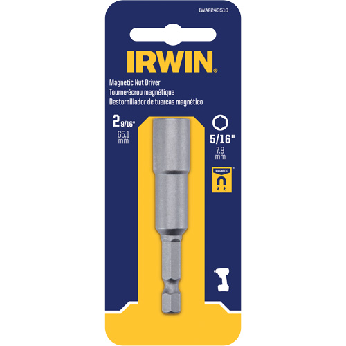 Nutsetter, 5/16" Tip, 1/4" Drive, 2-9/16" L, Magnetic Sidevic Inc.