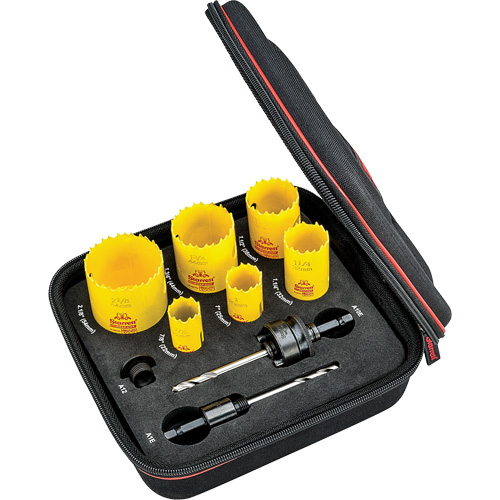 Deep Cut Hole Saw Kit, 9 Pieces Sidevic Inc.