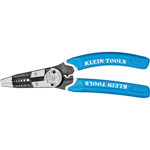 Klein-Kurve&reg; Heavy-Duty Wire Stripper, Cutter & Crimper Multi-Tool, 8-1/4" L, 8 - 20 AWG Sidevic Inc.