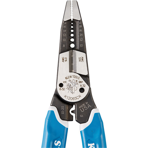 Klein-Kurve&reg; Heavy-Duty Wire Stripper, Cutter & Crimper Multi-Tool, 8-1/4" L, 8 - 20 AWG Sidevic Inc.