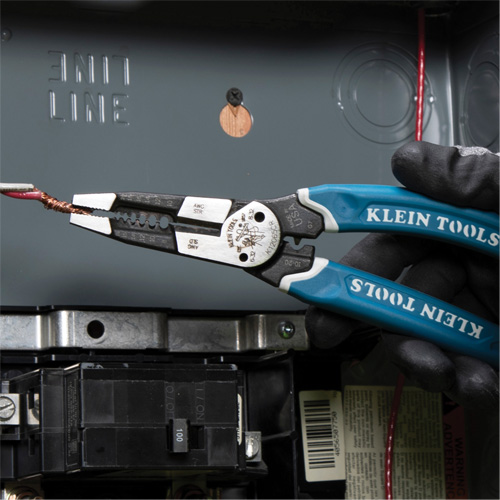 Klein-Kurve&reg; Heavy-Duty Wire Stripper, Cutter & Crimper Multi-Tool, 8-1/4" L, 8 - 20 AWG Sidevic Inc.