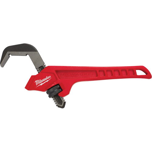 Cl&eacute; &agrave; tuyau hexagonale coud&eacute;e en acier, Cap des m&acirc;choires 2-5/8", Longueur 10-1/2", Fini Rev&ecirc;tement en poudre, Prise Ergonomique Sidevic Inc.