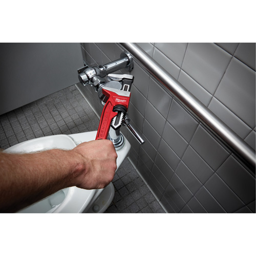 Cl&eacute; &agrave; tuyau &agrave; m&acirc;choires lisses, Cap des m&acirc;choires 2-5/8", Longueur 12", Fini Rev&ecirc;tement en poudre, Prise Ergonomique Sidevic Inc.