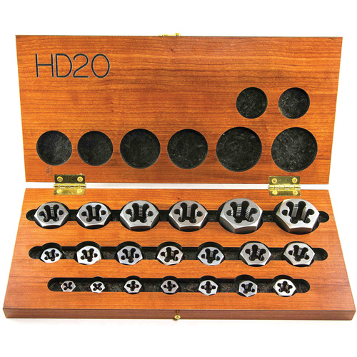 DRILLCO Hex Threading Die Set, 20 Pieces Sidevic Inc.