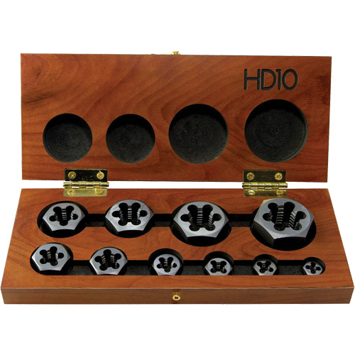 DRILLCO Hex Threading Die Set, 10 Pieces Sidevic Inc.