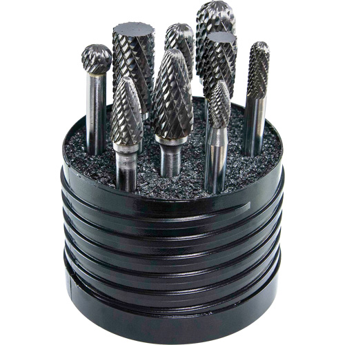 DRILLCO Magnum SET 1 Solid Carbide Double Cut Burr Set, 8 Pieces Sidevic Inc.