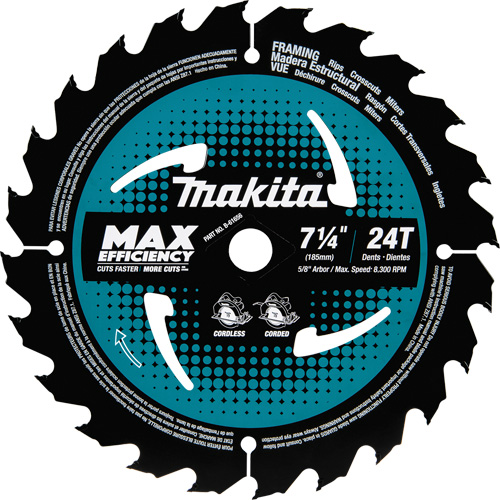 Carbide-Tipped Max Efficiency Framing Circular Saw Blade, 7-1/4", 24 Teeth, Wood Use Sidevic Inc.