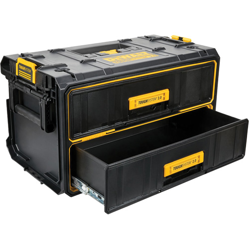 ToughSystem&reg; 2.0 Two-Drawer Unit, 12-1/3" x 12-3/5", Black/Yellow Sidevic Inc.