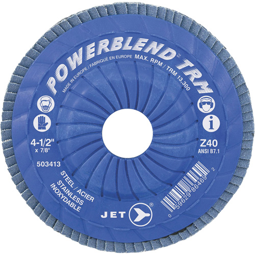 Disque &agrave; feuillets PowerBlend ajustable, 5" x 7/8", Type 29, Grain Z40, Alumine de zirconium Sidevic Inc.
