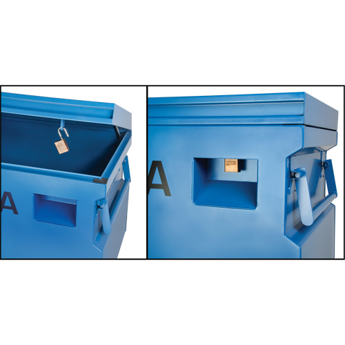 Jobsite Tool Box, 60" x 24" x 27-1/2", Steel, Blue Sidevic Inc.