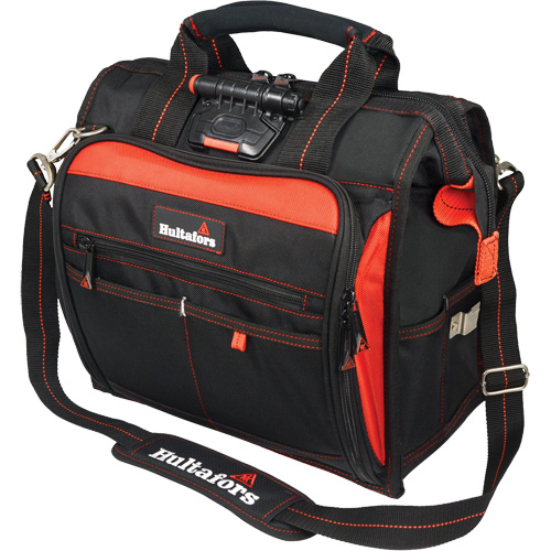 Sac &agrave; outils &eacute;clair&eacute; pour technicien, Polyester balistique, Noir/Rouge Sidevic Inc.