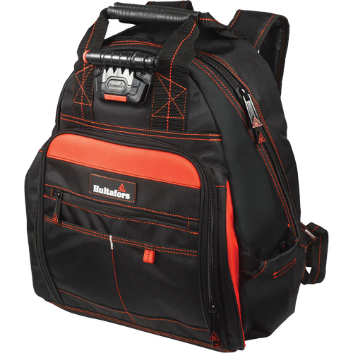 Lighted Tool Backpack, Black/Red, Ballistic/Polyester Sidevic Inc.
