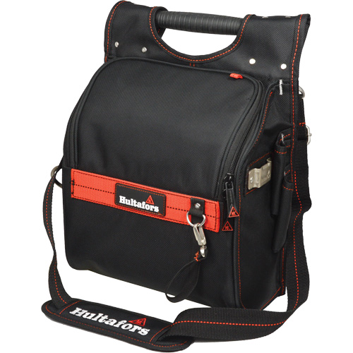 Zippered Professional Electrician's Tool Pouch, Ballistic Polyester, 19 Pockets, Black/Red Sidevic Inc.