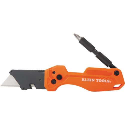 Folding Utility Knife With Driver, 1" Blade, Steel Blade, Plastic Handle Sidevic Inc.