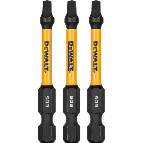 3-Piece FLEXTORQ&reg; Impact Screwdriving Bits, Square, #3, 1/4" Drive Sidevic Inc.