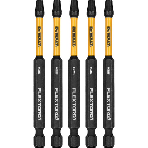 Forets pour tournevis &agrave; chocs FLEXTORQ 5 mcx, Torx, T-25, Prise 1/4" Sidevic Inc.