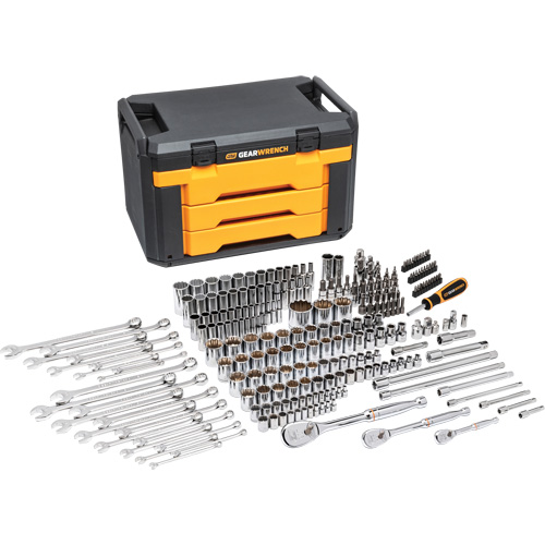 12-Point Mechanics Tool Set in 3 Drawer Storage Box Sidevic Inc.