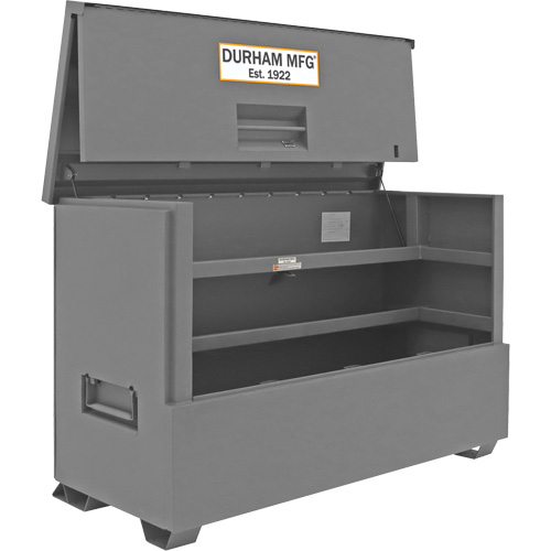 Coffre de style piano pour le chantier de 57,4 pi3, 72-7/16" la x 33-7/8" p x 49-7/16" h, Gris Sidevic Inc.