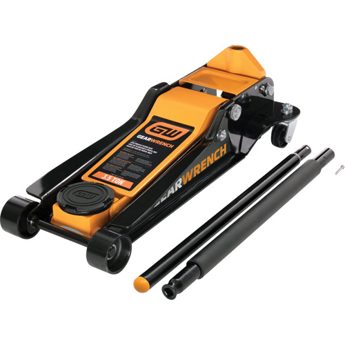 Low Profile Floor Jack, 3.5 Ton(s) Capacity, 3-3/4" Lowered, 21-3/4" Raised, Manual Hydraulic Sidevic Inc.