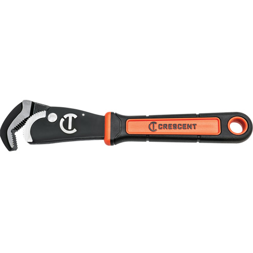 Self-Adjusting Dual Material Pipe Wrench, 1-1/2" Jaw Capacity, 12" Long, Black Oxide Finish, Cushion Handle Sidevic Inc.