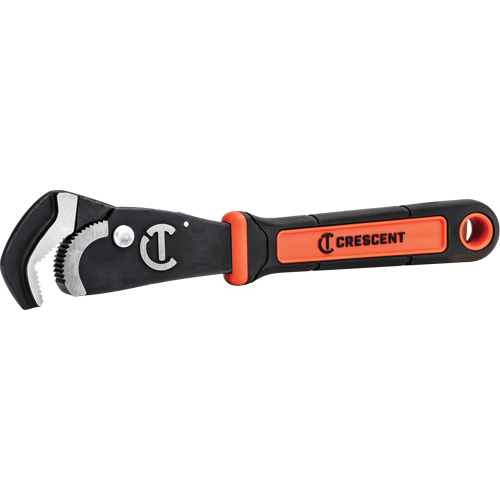 Self-Adjusting Dual Material Pipe Wrench, 1-1/2" Jaw Capacity, 12" Long, Black Oxide Finish, Cushion Handle Sidevic Inc.