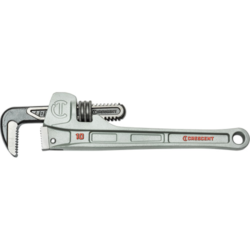 Slim Jaw Pipe Wrench, 1-9/10" Jaw Capacity, 10" Long, Powder Coated Finish, None Handle Sidevic Inc.