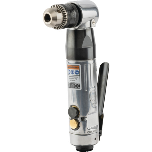 Perceuse pneumatique &agrave; angle, 20,5 pi, cu/min, 1/4" NPT, 98 dBA, 3/8" mandrin, Avec cl&eacute; Sidevic Inc.