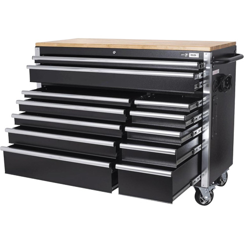 HDRC5212 Armoire mobile de s&eacute;rie HD, 12 tiroirs, 51-1/4" la x 21" p x 40-3/10" h, Noir Sidevic Inc.