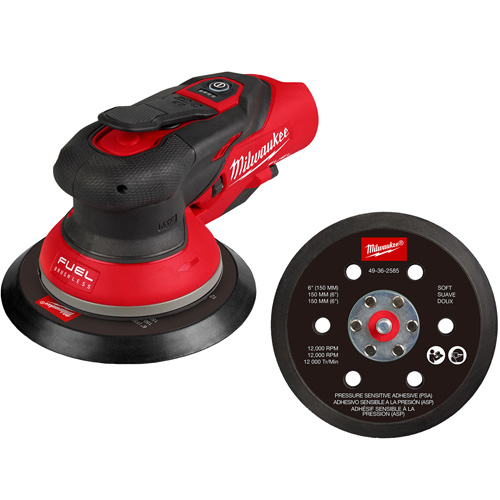 M12 FUEL 6" Random Orbital Sander, 6" Sand Paper, 12 V Sidevic Inc.