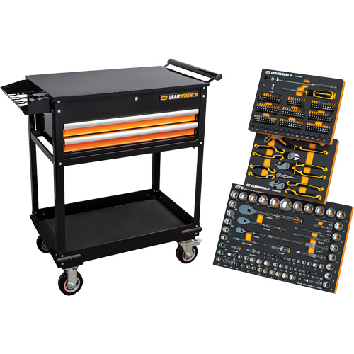 Mechanics Tool Set in Modular Foam Trays with Storage Unit, 194 Pieces Sidevic Inc.