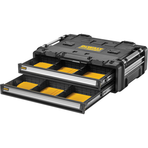 Bloc &agrave; 2 tiroirs TOUGHSYSTEM 2.0 DXL, 30" x 21-13/20" x 10", Noir/Jaune Sidevic Inc.