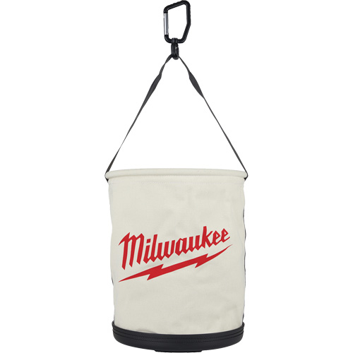 Utility Bucket Bag, 11-81/100" L x 11-81/100" W x 14-57/100" H, Polyester, White Sidevic Inc.