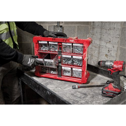 Organisateur PACKOUT &agrave; bac inclinable, 15-1/5" x 19-7/10" x 6-7/10", Noir/Rouge Sidevic Inc.