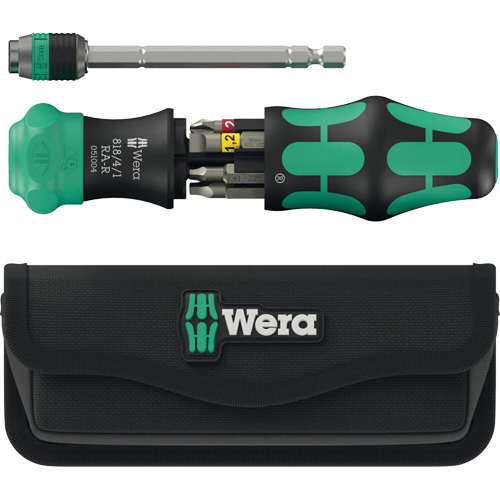 Tournevis &agrave; cliquet Kraftform Kompakt 26 RA-R avec pochette, Prise Plastique Sidevic Inc.