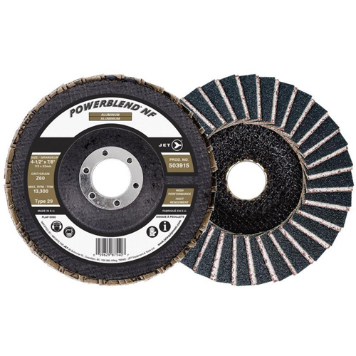 POWERBLEND NF Flap Disc, 4-1/2" x 7/8", Type 29, Z60 Grit, Zirconia Alumina Sidevic Inc.