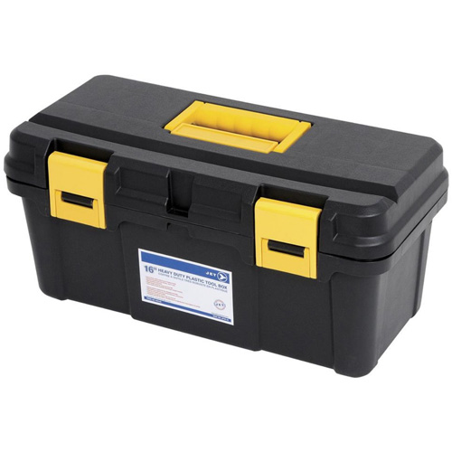 JPTB-16 Plastic Hand Tool Box, 16" W x 8" D x 7-1/2" H, Black Sidevic Inc.