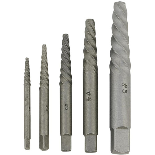 JSSE-5S Spiral-Type Screw Extractor Set, Alloy Steel Sidevic Inc.