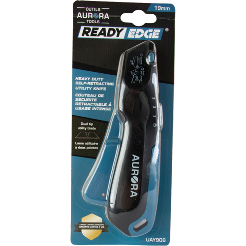 Retractable Safety Knife , Stainless Steel, Heavy-Duty, Plastic/Aluminum Handle Sidevic Inc.