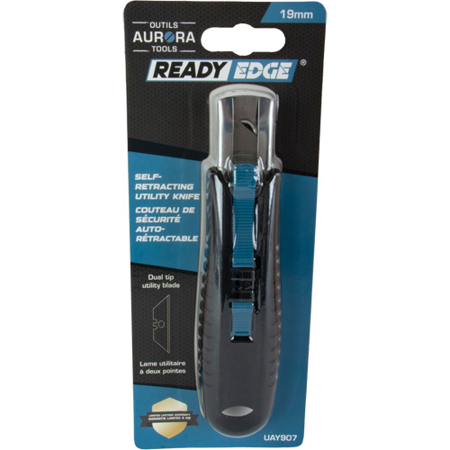 Standard-Duty Retractable Safety Knife, Stainless Steel, Rubber Handle Sidevic Inc.