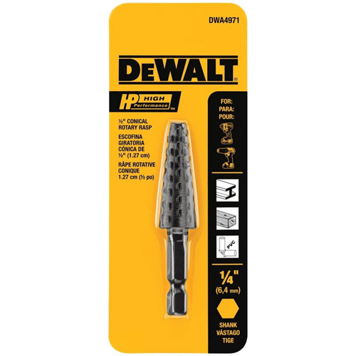 High Performance 1/2" Conical Rotary Rasp with 1/4" Hex Shank Sidevic Inc.
