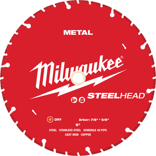STEELHEAD Cutting Diamond Blade, 9", Metal Use Sidevic Inc.