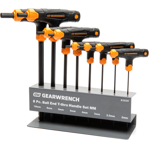 Ball End T-Handle Hex Key Set, 8 Pcs., Metric Sidevic Inc.