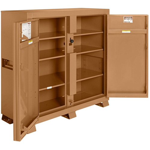 Model 109 Jobsite Cabinet with Padlock, Steel, 47.5 Cubic Feet, Tan Sidevic Inc.