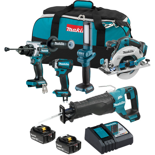 Ensemble de 5 outils sans fil LXT &agrave; moteur sans balais, Lithium-ion, 18 V Sidevic Inc.