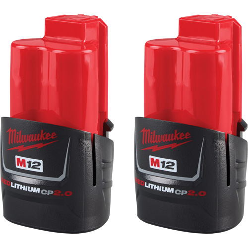 M12 REDLITHIUM CP2.0 Compact Batteries, Lithium-Ion, 12 V, 2 Ah Sidevic Inc.
