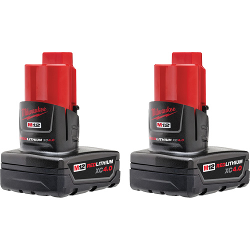 M12 REDLITHIUM XC4.0 Batteries, Lithium-Ion, 12 V, 4 Ah Sidevic Inc.