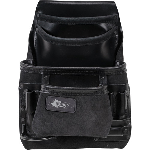 Phantom Collection Heavy-Duty Nail & Tool Bag, Leather, 10 Pockets, Black Sidevic Inc.