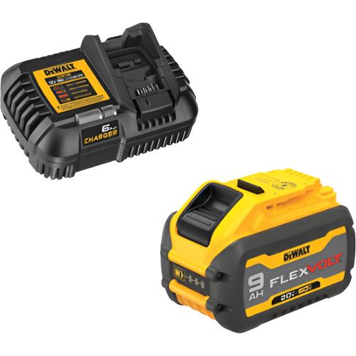 MAX FLEXVOLT Battery & Charger Kit, Lithium-Ion, 20 V/60 V, 9 Ah Sidevic Inc.
